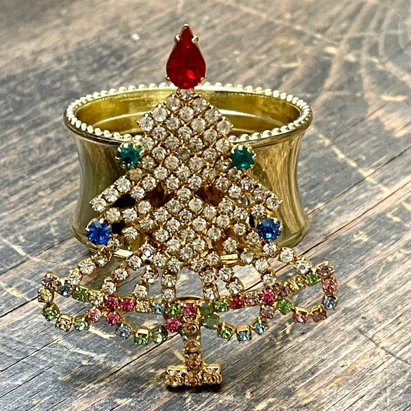 Napkin Ring with Christmas Tree Bling