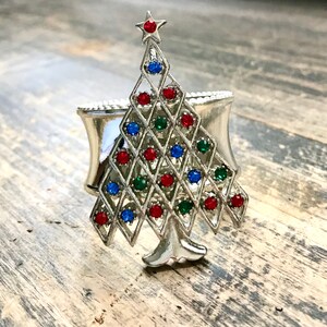 Napkin Ring with Christmas Tree Bling