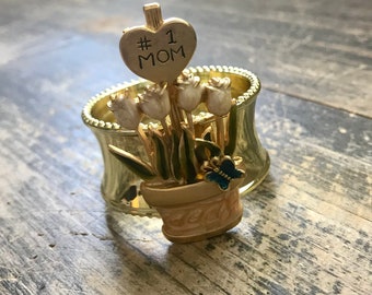 Napkin Ring with #1 Mom Bling