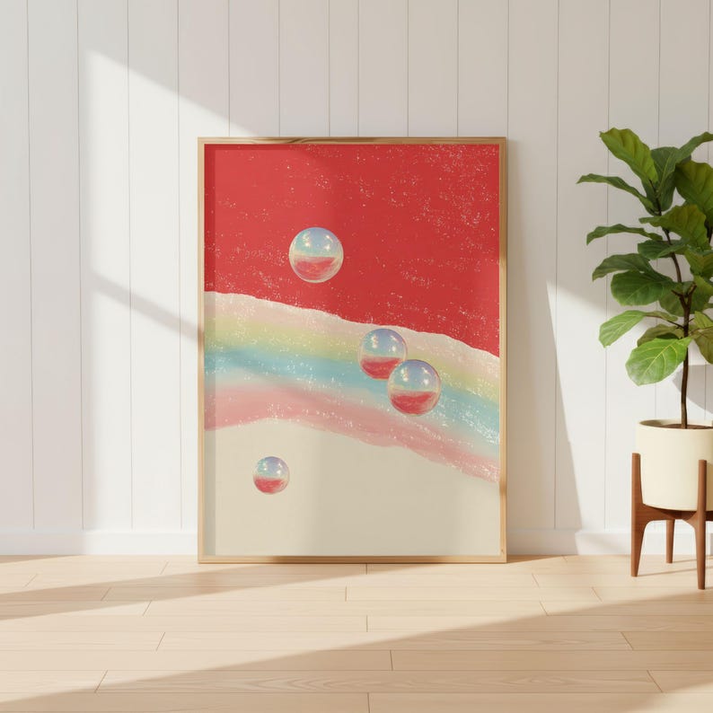 Extra Celestial Opalescent Nebula Poster, Holographic Cosmic Calm Wall ...