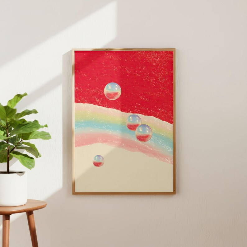 Extra Celestial Opalescent Nebula Poster, Holographic Cosmic Calm Wall ...