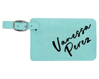 Personalized Luggage Tags For Women, Custom Leather Luggage Tag, Bridesmaid Luggage Tags, Monogram Luggage Tag, Engraved Luggage Tag