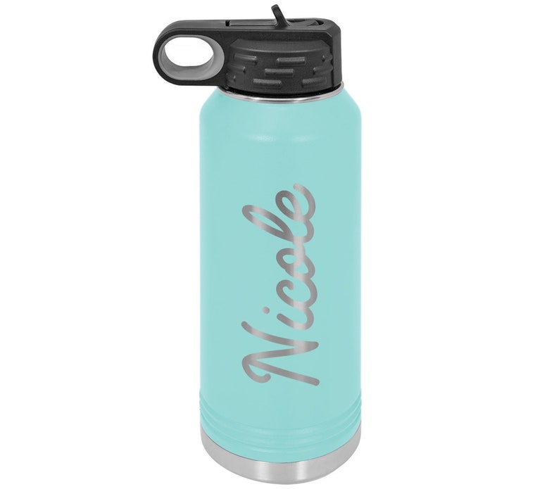 Personalized Water Bottle W/ Straw 32 Oz Custom Sports Hydro Etsy