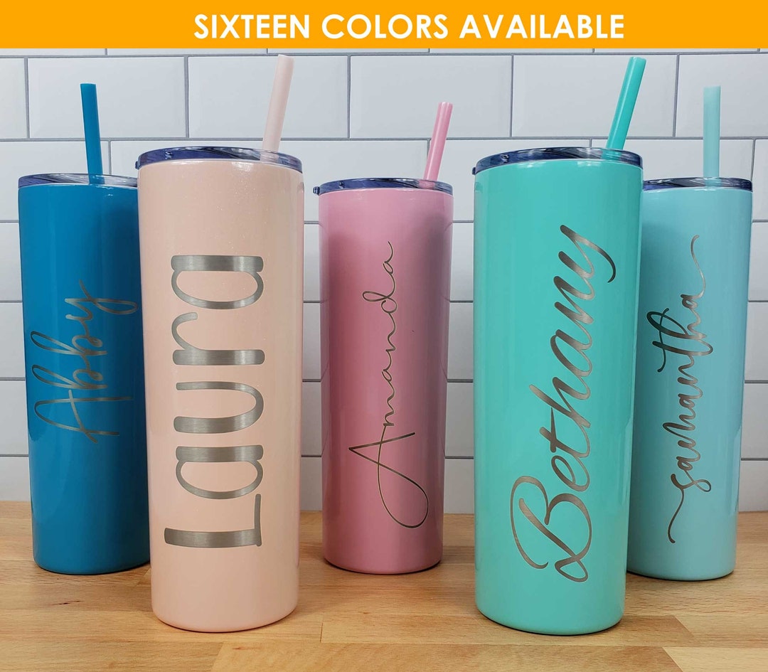 Personalized Skinny Tumblers, Tumblers and Straws, Party Supplies