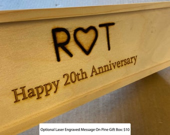 Laser Engraving On Pine Wood Gift Box | Wine Box | (BOX NOT INCLUDED)