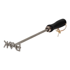 Custom Stainless Steel Unity Branding Iron With Heart Between Bride and Groom Initials For Steak, Wood & Leather