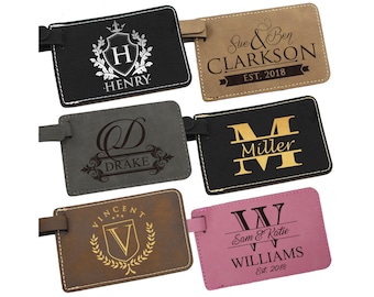 Personalized Luggage Tag For Women, Custom Luggage Tag, Leather, Monogram Luggage Tag, Engraved Luggage Tag, Luggage Tags