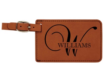 Personalized Luggage Tag, Custom Leather Luggage Tag, Company Logo Luggage Tags, Monogram Luggage Tag, Engraved Luggage Tag