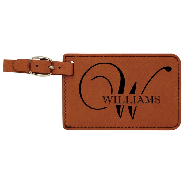 Leather Luggage Tag Logo Etsy