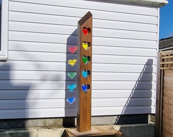 Wood and Glass Sculpture (SG Hearts)
