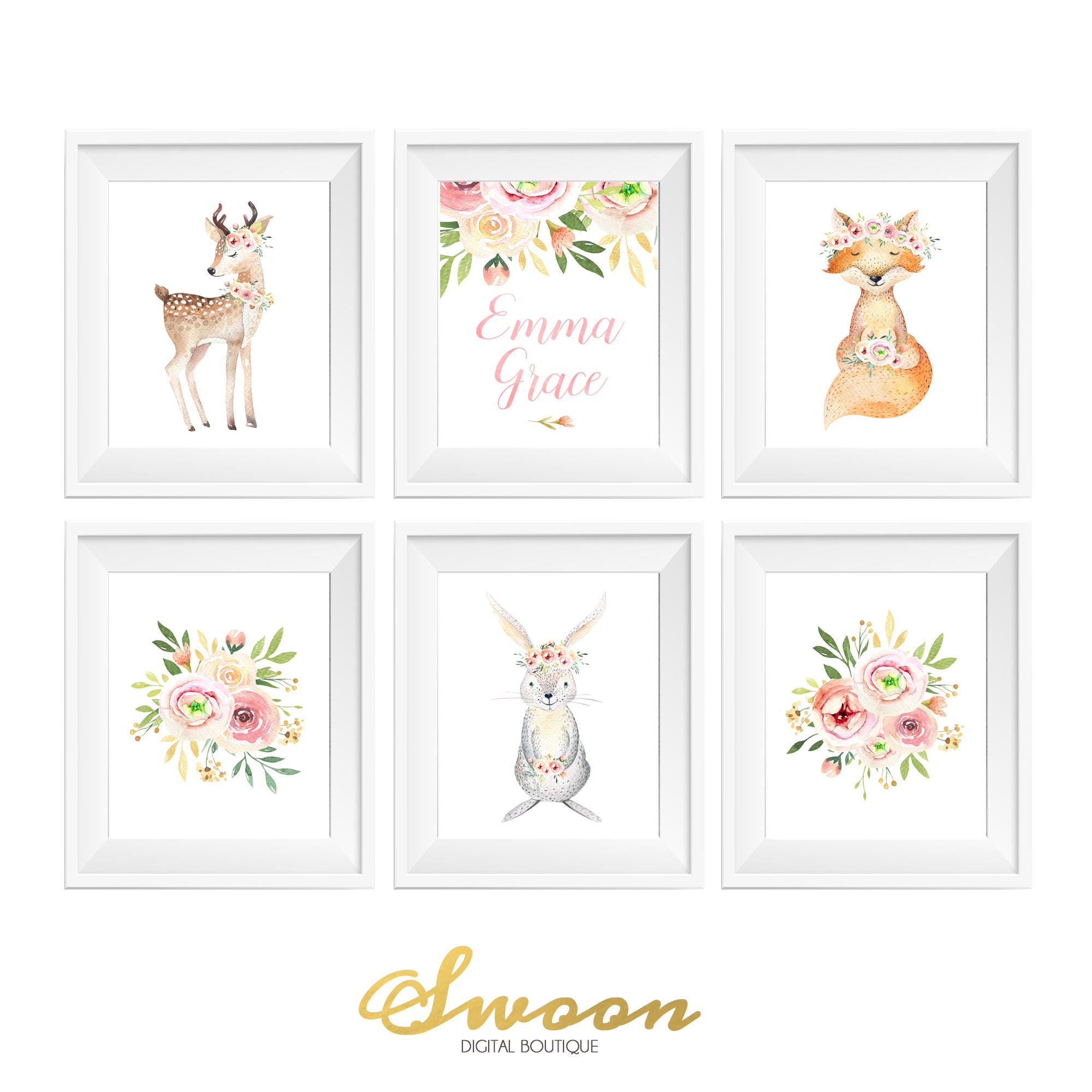 Girl Woodland Nursery Woodland Nursery Woodland Nursery Etsy