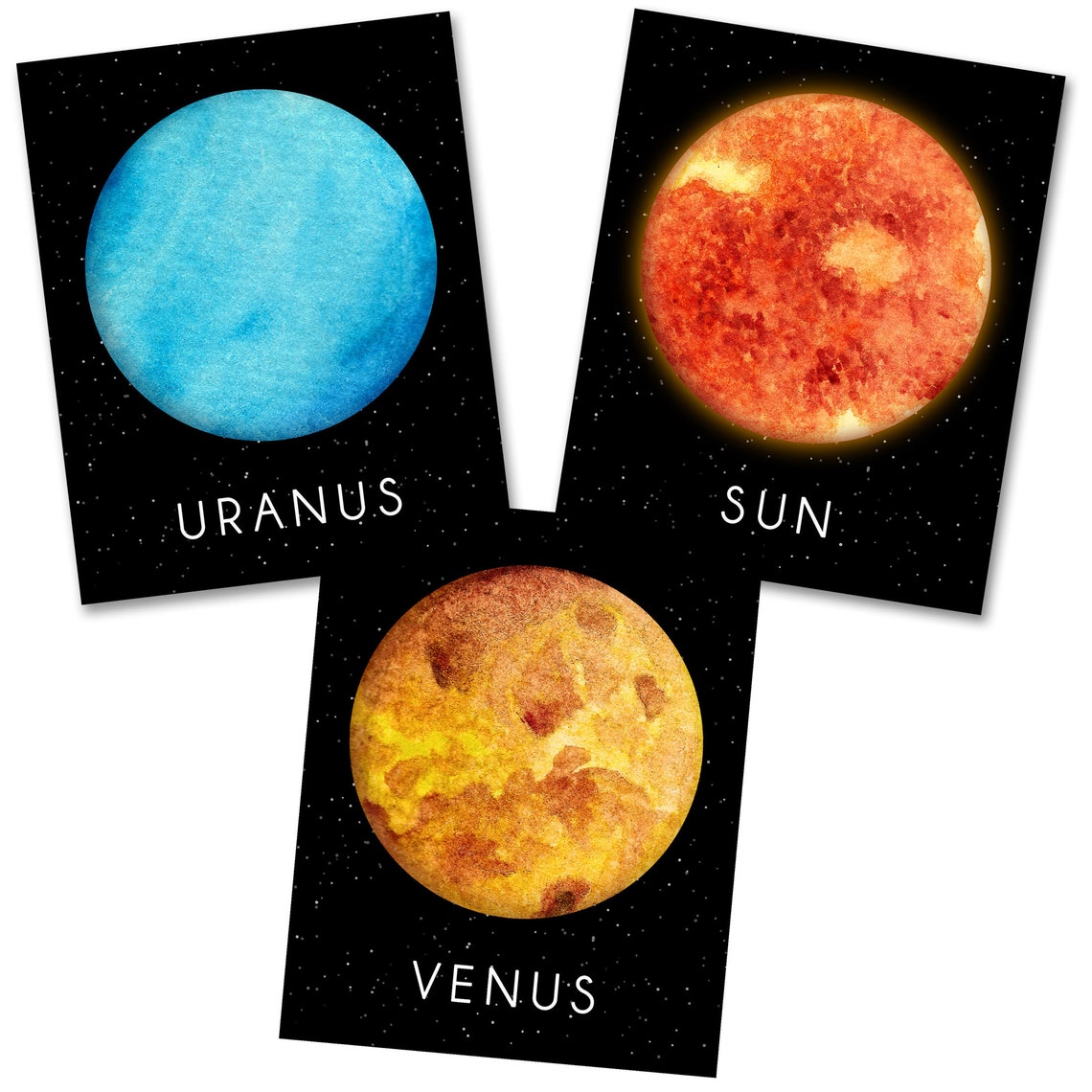 Planet Print Set Planet Printables Solar System Printables Solar System ...