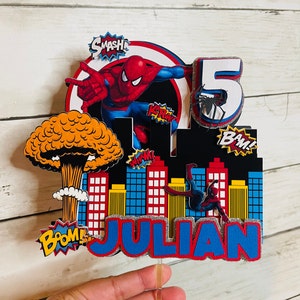 Spider Man Cake Topper/Spider Man Birthday Decoration/Spider Man Birthday