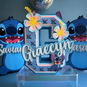Stitch 3D Letter|Stitch Birthday Party|Stitch Party Decorations|Angel Party Decorations