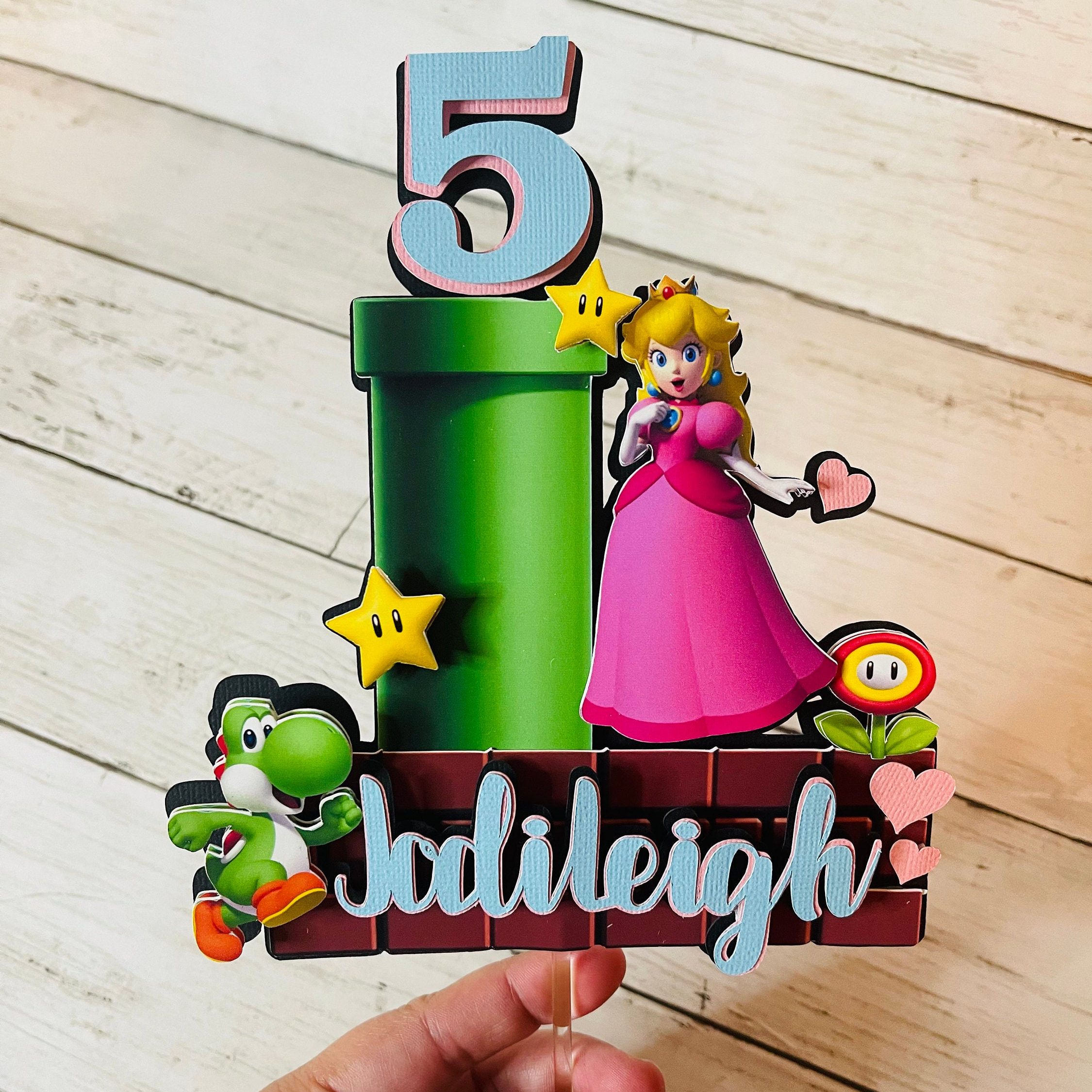 Princess Peach and Daisy Cake Topper / Super Mario Princess Peach / Castle  / Princess Peach / Daisy / Princess Peach Birthday Party 
