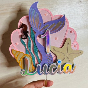 Mermaid Cake Topper| Mermaid Birthday Decorations| Mermaid Birthday Party