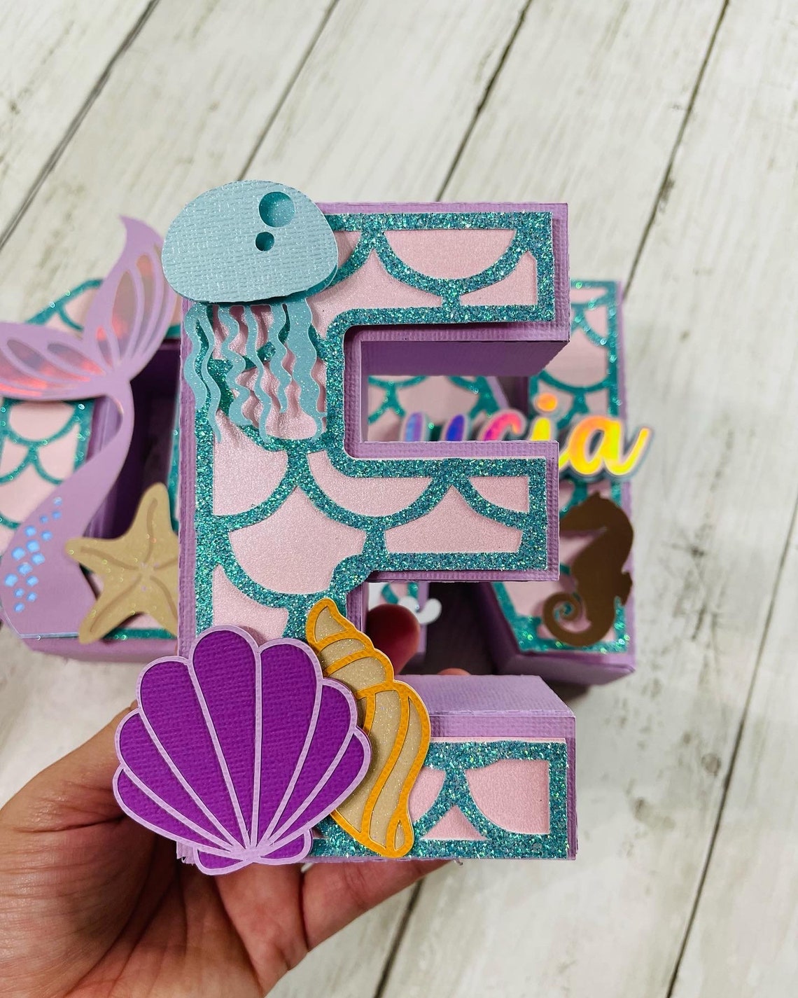 Mermaid Themed 3D Letters Mermaid Birthday Decorations Etsy