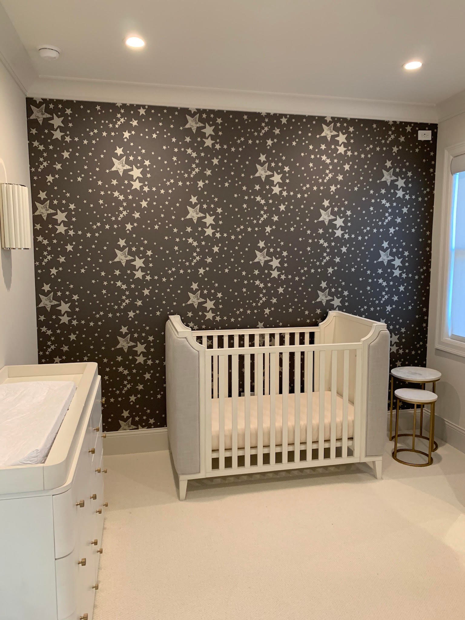 Gray Stars Wallpaper Etsy