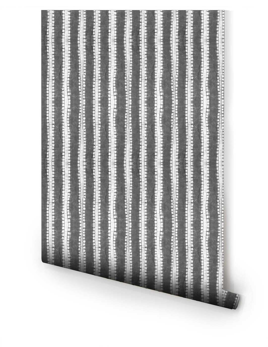 Stone Gray Vertical Stripe Wallpaper Etsy