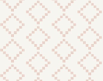 Zephyr Bellini Cream Pink Diamond Abstract Wallpaper