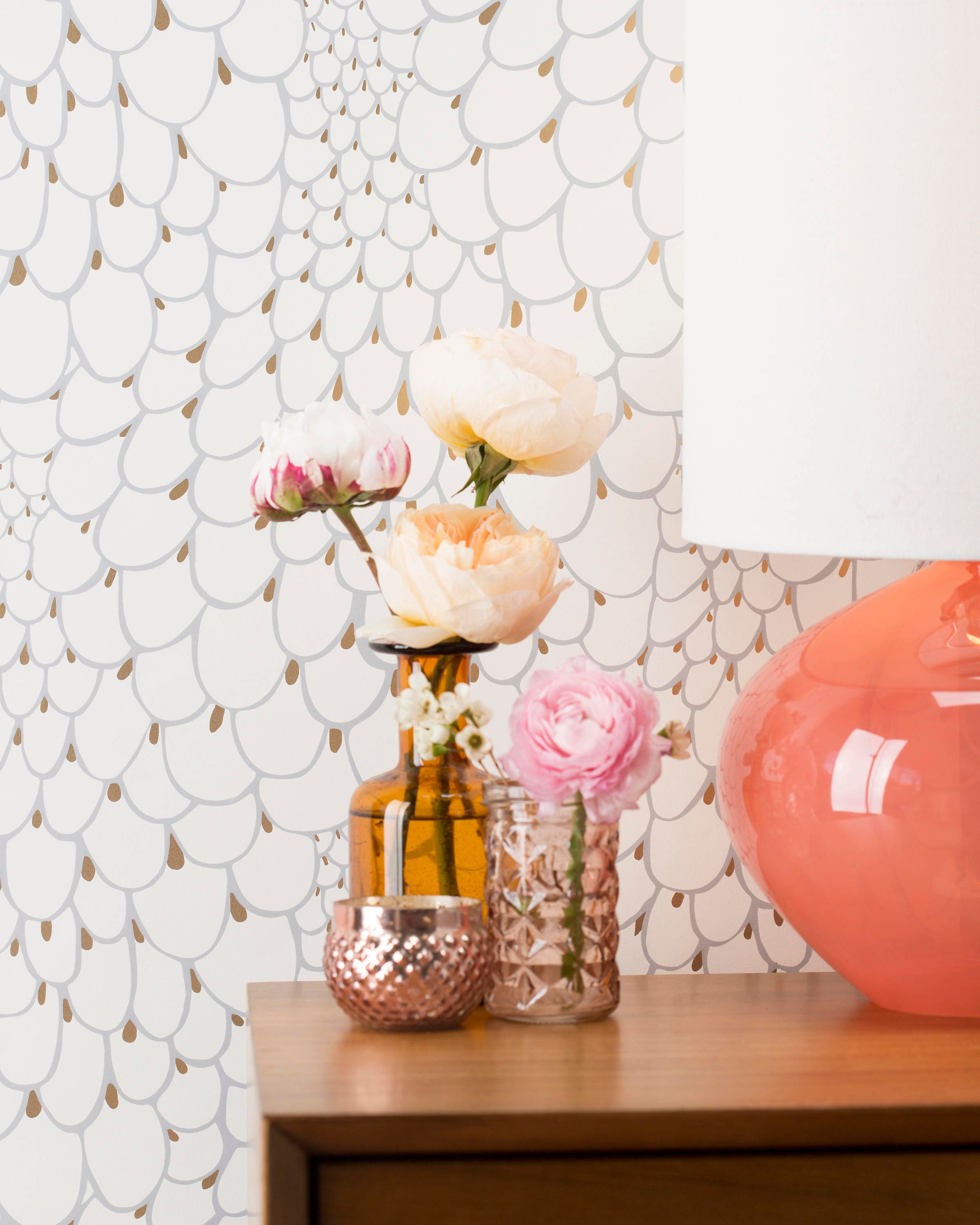 Peacock Gold Wallpaper Sample | Etsy