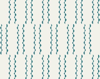 Clover Baci Blue Striped Shapes Abstract Wallpaper