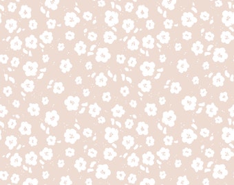 Poppy Bellini Pink Cream Flower Abstract Wallpaper