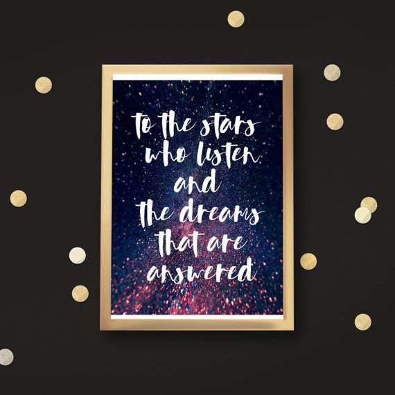 To The Stars Who Listen And The Dreams That Are Answered Etsy To The Stars Who Listen And The Dreams That Are Answered Etsy