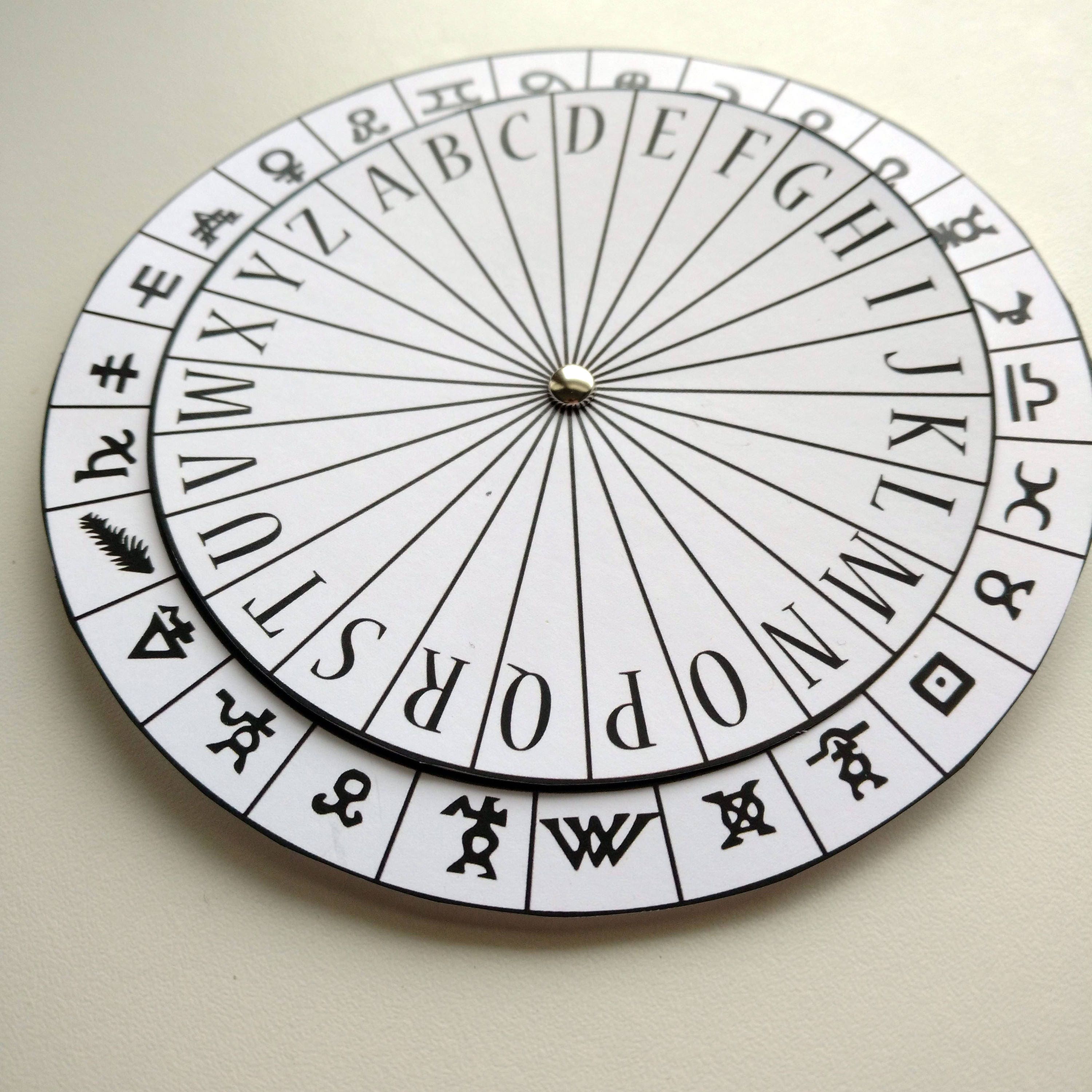 Symbols Spy Decoder Cipher Wheel Printable Ancient Writings Etsy