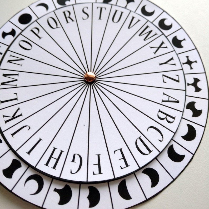 Celestial moon phases cipher wheel spy birthday party favors etsy