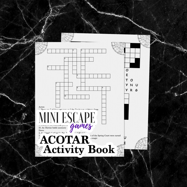 ACOTAR Activity Book, A Court of Thorn and Roses Puzzles Games Digital Download Print At Home Epic Reads Bookstagram Fun
