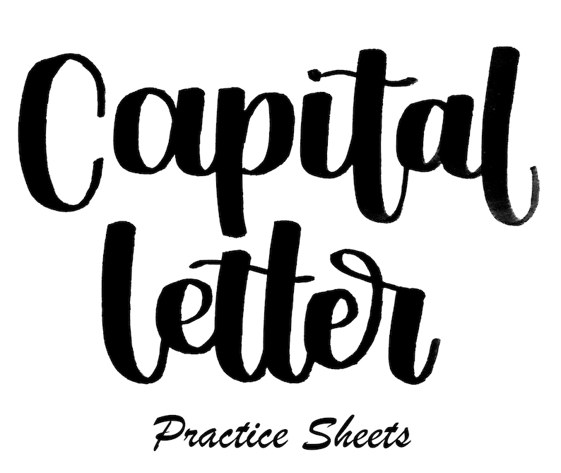 Hand Lettering Practice Sheets Etsy