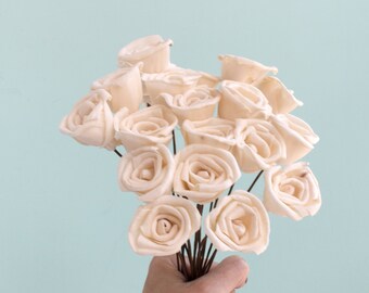 MINI Sola Wood Roses with Stems / Forever Flowers / Sola Wood Flowers / Dry Flowers