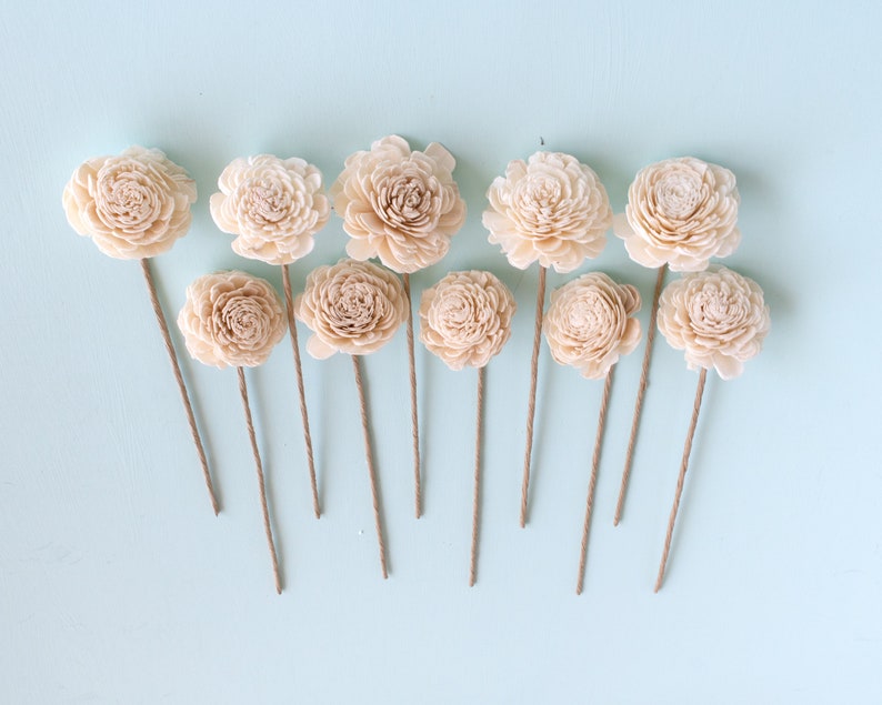 Sola Wood Flowers With Stems Etsy
