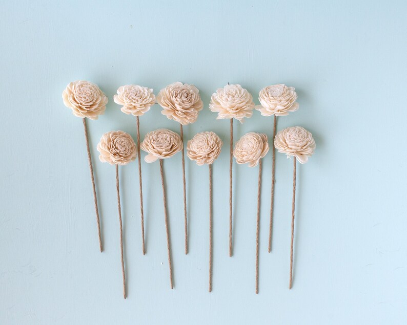 Sola Wood Flowers With Stems Etsy