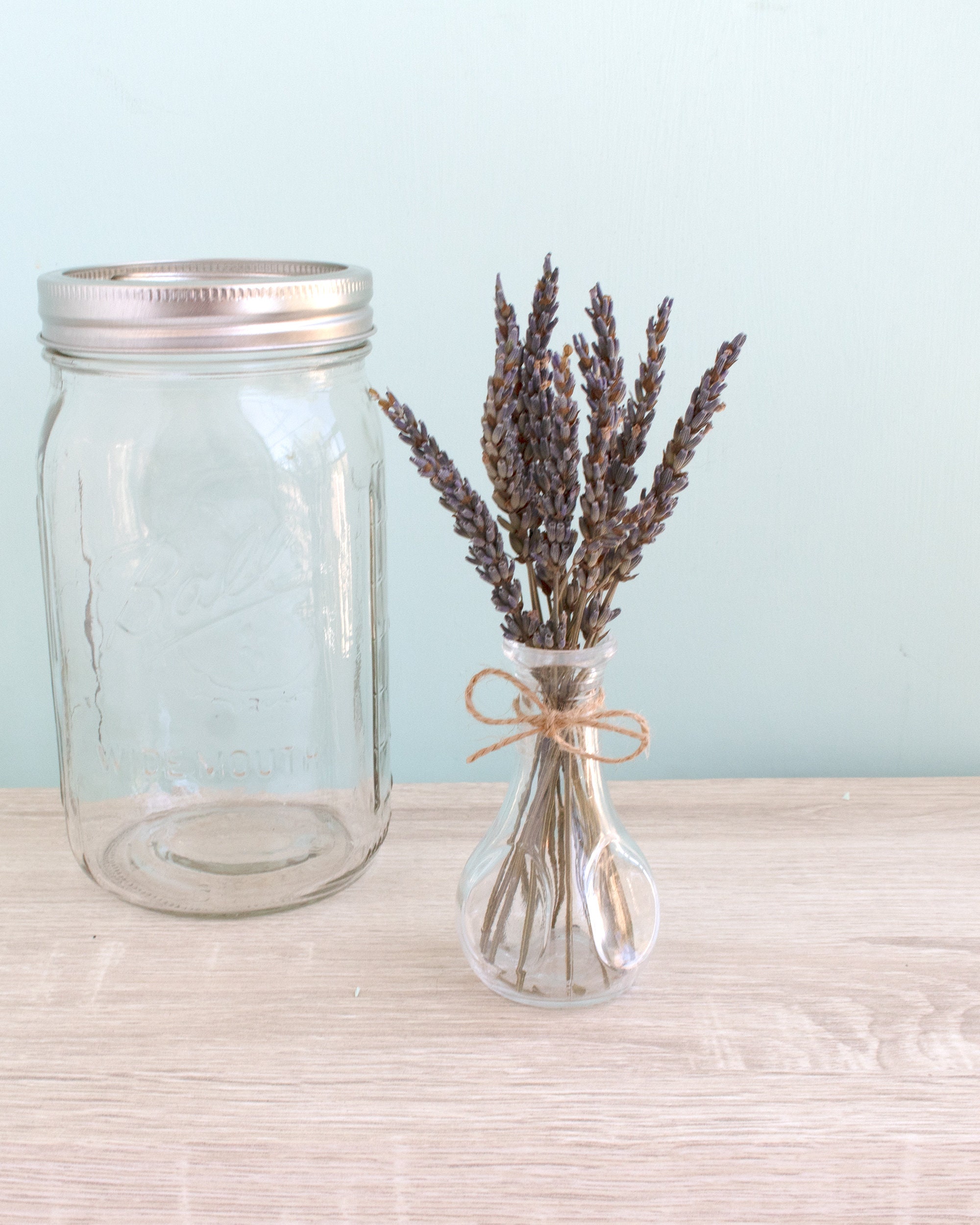 Dried Lavender Flowers In Small Bud Vase Etsy