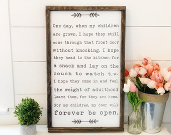 When My Children are Grown - Mother's Day Wood Sign - Mother's Day-Mother's Day Gift - Wood Sign for Mom-Rustic Mom Sign - Gifts for Mom