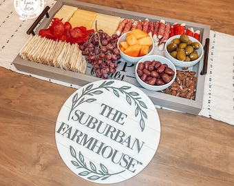 Charcuterie Tray - Personalized Charcuterie Board - Personalized Custom Charcuterie Board - Graze Board -The Suburban Farmhouse-Serving Tray