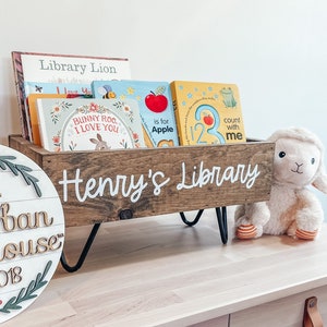 Nursery Book Bin Modern  - bookcase - nursery bookshelf - childrens bookcase - childrens book bin - book storage - childrens book