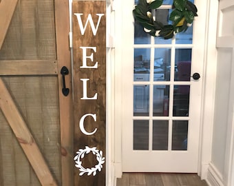 Welcome Sign//outdoor welcome sign//front door welcome sign//front door sign//entryway decor//porch decor//porch sigh//porch welcome sign
