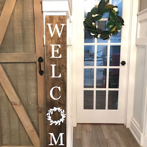 Welcome Sign//outdoor welcome sign//front door welcome sign//front door sign//entryway decor//porch decor//porch sigh//porch welcome sign