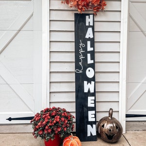 Halloween Porch Sign: Bats & Witches Fall Decor