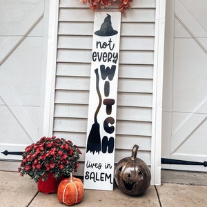 Halloween Porch Sign: Salem Witch Decor - Fall Welcome Sign