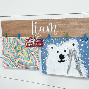 Kids Room Decor - Home School Decor (ShopStyle:BL) - Art Display- Look What We Made Kids Art Display- The Suburban Farmhouse - Minimalist