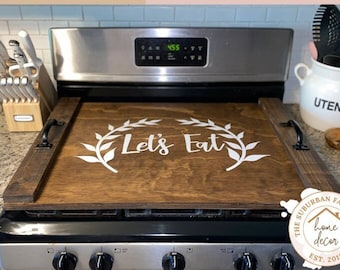 Electric OR Gas Stove top cover-Stovetop Cover for Gas Electric-Gas stove top cover-Suburban Farmhouse-wood stove cover