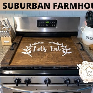 Electric OR Gas Stove top cover-Stovetop Cover for Gas Electric-Gas stove top cover-Suburban Farmhouse-wood stove cover