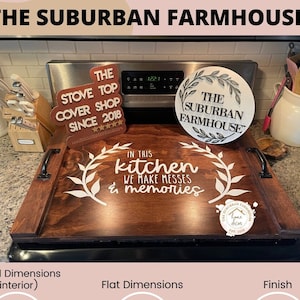 Stove top Tray - Messes and Memories - Stovetop Cover for Gas Electric -Gas stove top cover- - wood stove cover