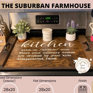 Stovetop Board - Funny Kitchen Definition-Stovetop Cover for Gas Electric-Gas stove top cover wood stove cover