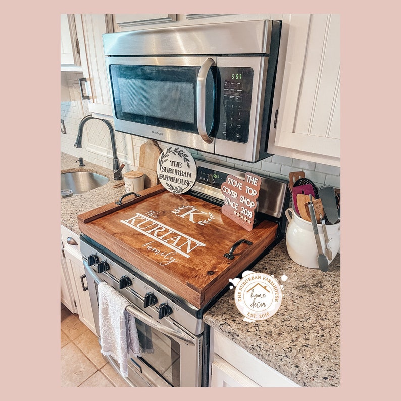 Stove Top Cover Family Name stovetop Cover for Gas Etsy