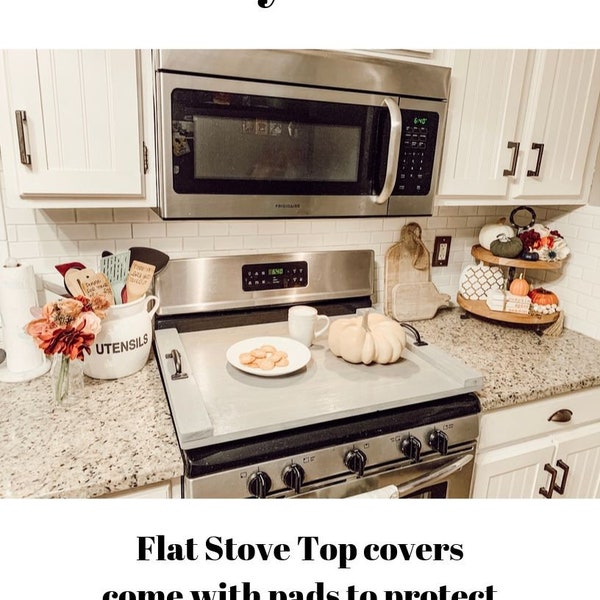 Farmhouse Stove top Cover - Stove top Cover - wood stove cover - stove top - Stove Top Cover for Gas Stove - Electric Stove